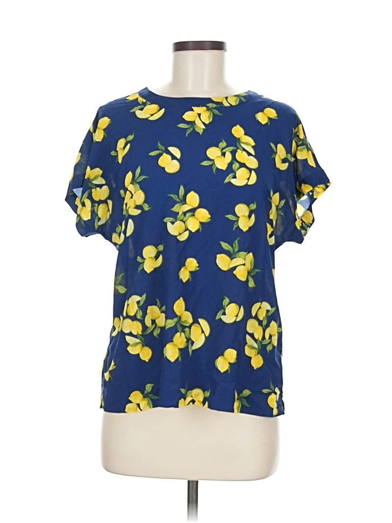 Pre-owned Banana Republic Short Sleeve T-shirt In Blue