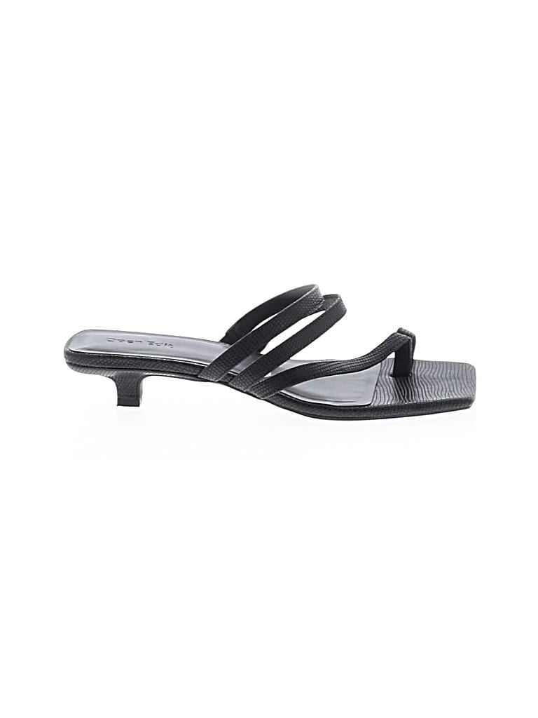 Pre-owned Open Edit Sandals In Black