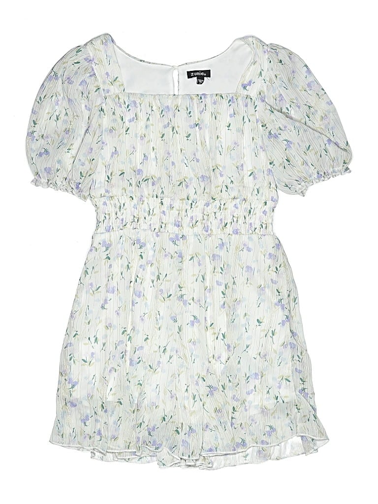 Pre-owned Zunie Kids' Dress In White