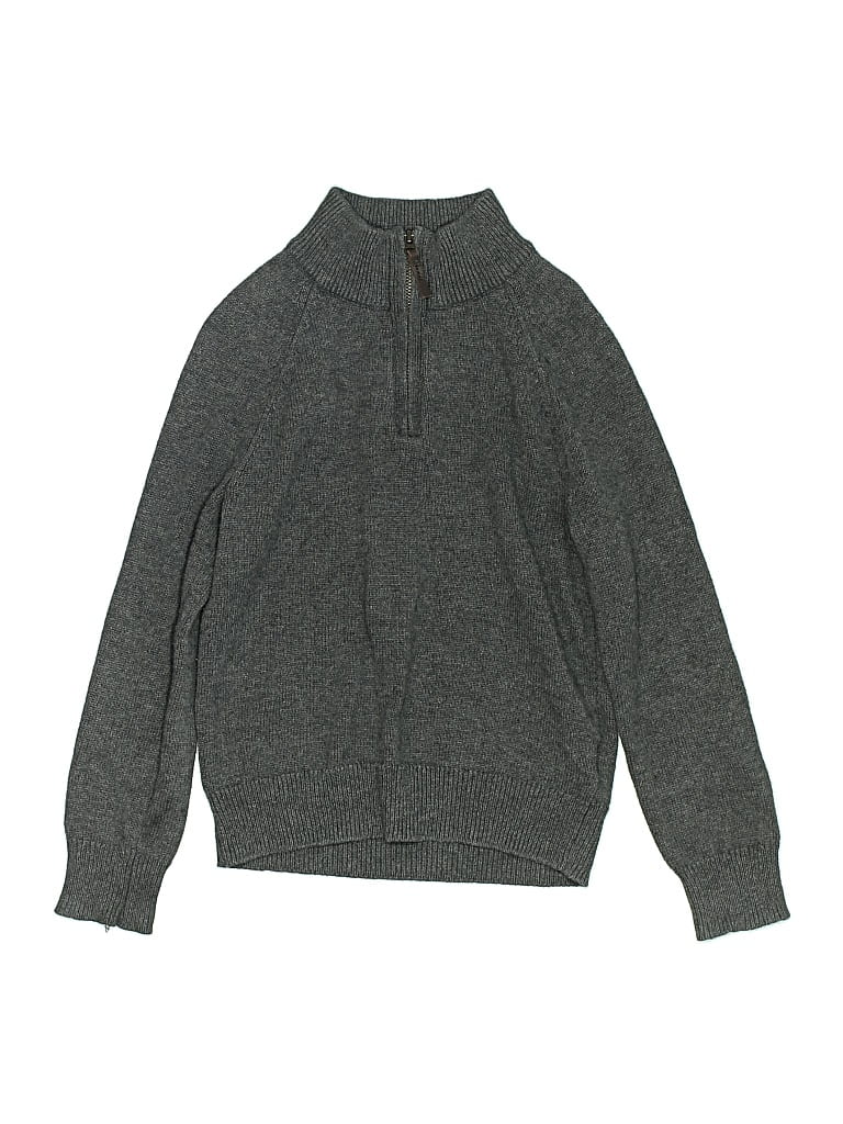 Pre-owned Crewcuts Kids' Turtleneck Sweater In Gray