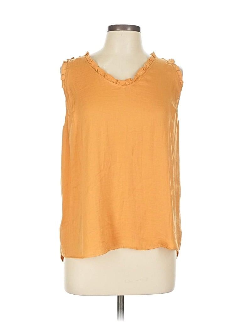 Pre-owned Lc Lauren Conrad Sleeveless Top Orange Scoop Neck Tops