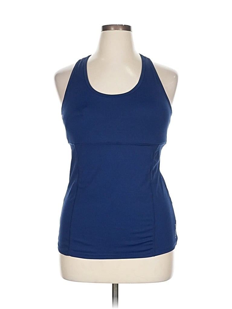 Pre-owned Head Tank Top Blue Halter Neckline Tops