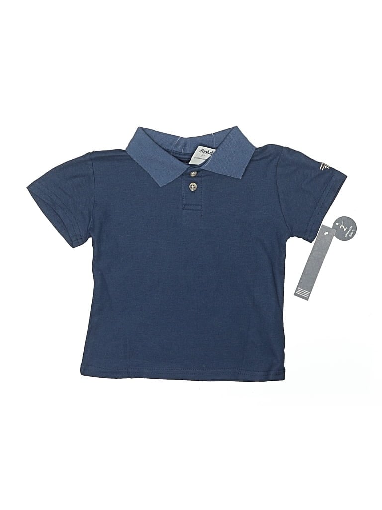 Pre-owned Tahari Kids' Short Sleeve Polo Shirt In Blue