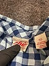 Chic Checkered-gingham Blue Long Sleeve Button-Down Shirt Size XL - photo 7