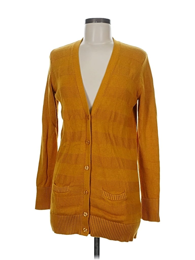 Pre-owned Banana Republic Factory Store Cardigan Sweater In Yellow