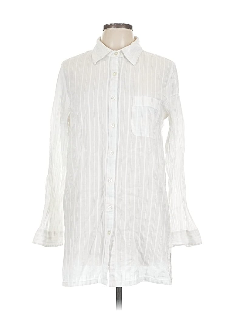 Pre-owned Polo Ralph Lauren Long Sleeve Button Down Shirt In White