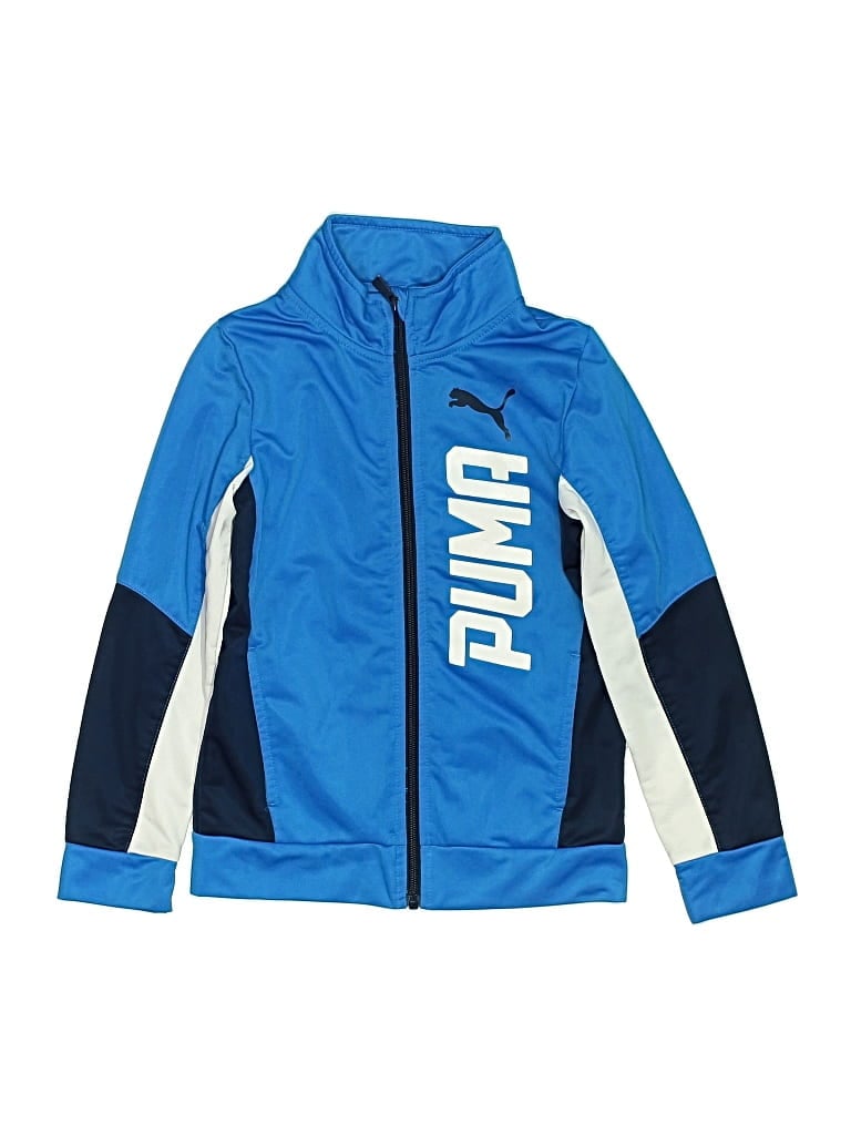 Pre-owned Puma Kids' Zip Up Hoodie In Blue