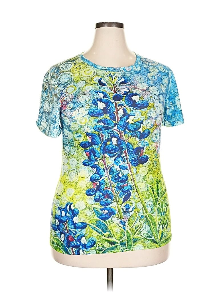 Pre-owned Unbranded Short Sleeve T-shirt In Blue