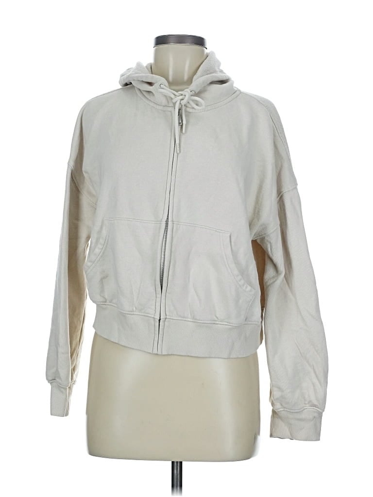 Pre-owned Old Navy Zip Up Hoodie In Silver