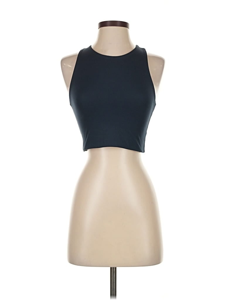 Pre-owned Girlfriend Collective Tank Top Black Halter Neckline Tops