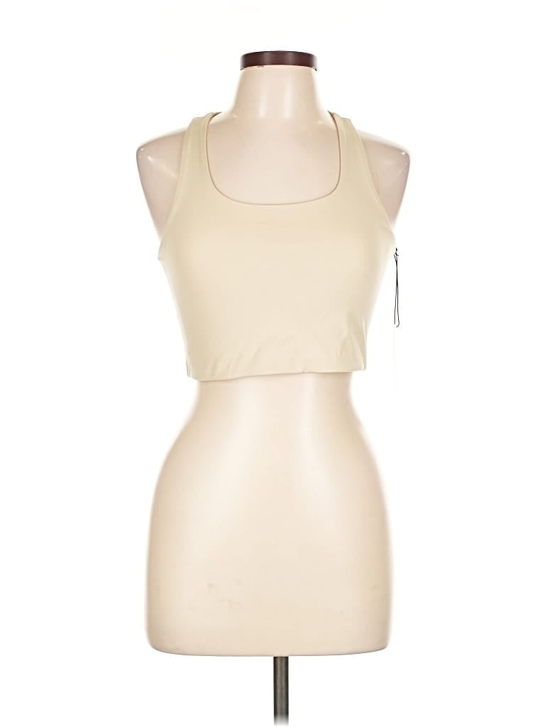 Girlfriend Collective Tank Top Tan Halter Neckline Tops In Neutral