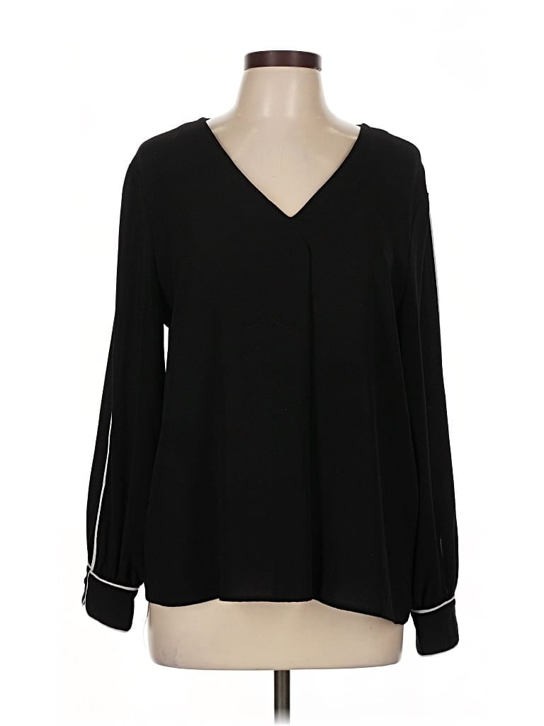 Pre-owned Vince Camuto Long Sleeve Blouse In Black