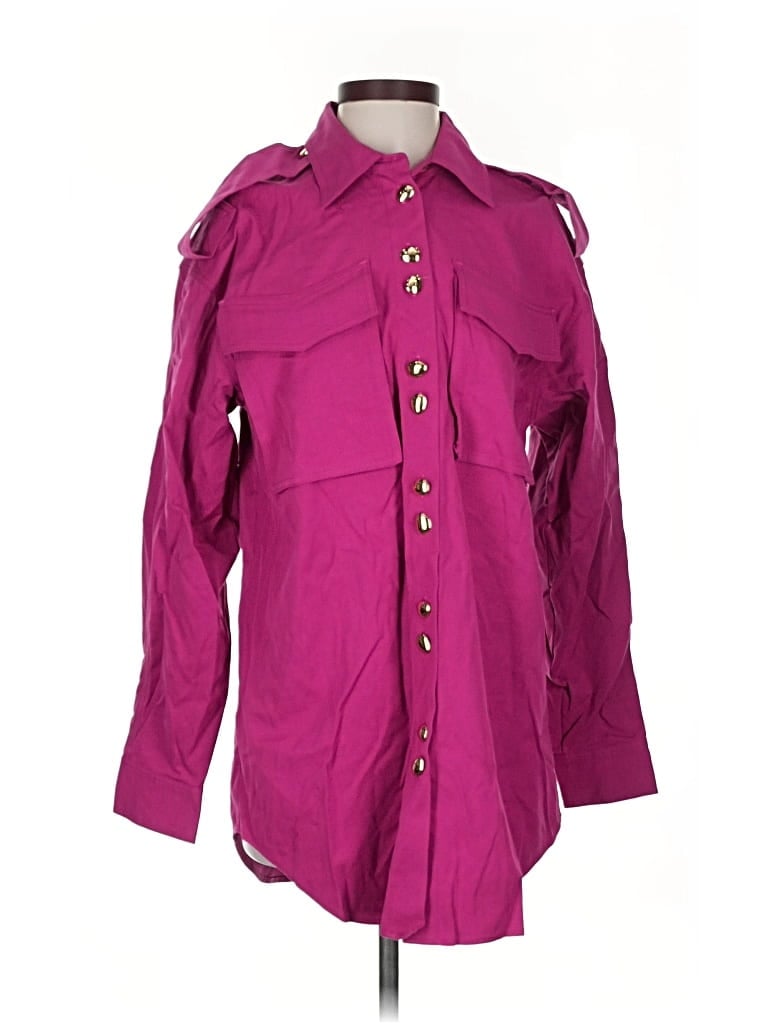 Acler 3/4 Sleeve Button Down Shirt In Pink