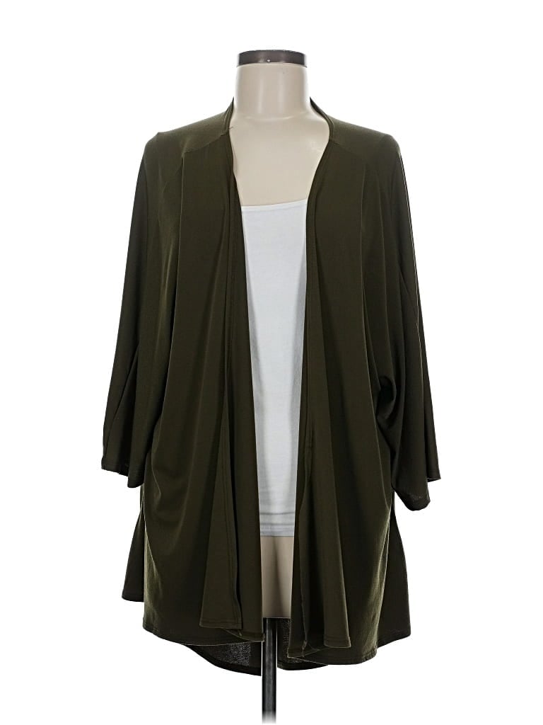 Pre-owned Lularoe Kimono In Green