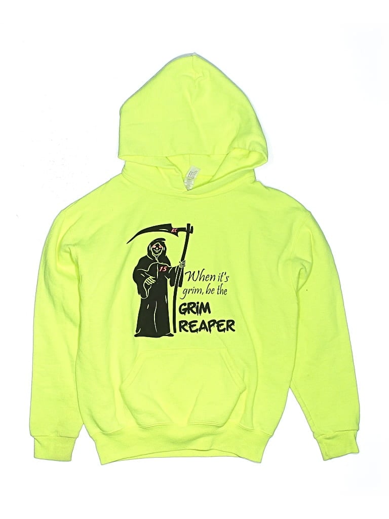 Pre-owned Jerzees Kids' Pullover Hoodie In Yellow