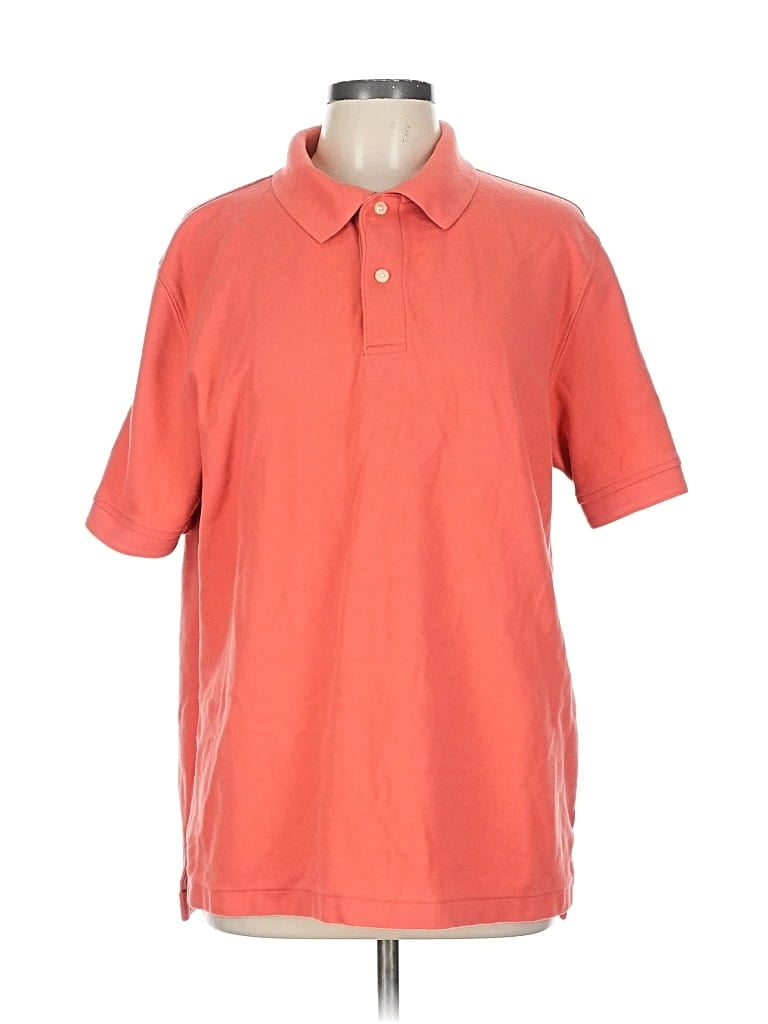 Pre-owned L.l.bean Short Sleeve Polo Shirt In Orange