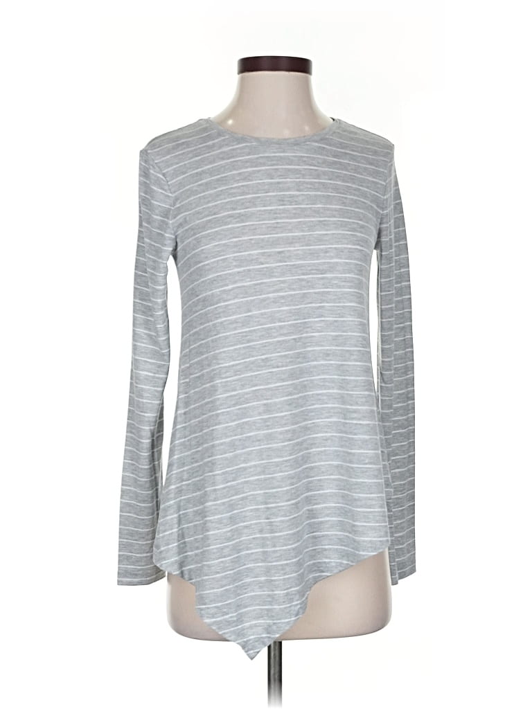 Pre-owned Banana Republic Long Sleeve T-shirt In Gray