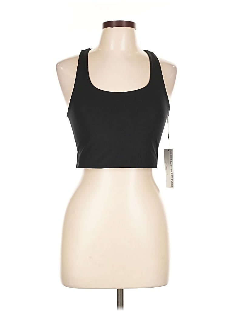Pre-owned Girlfriend Collective Tank Top Black Halter Neckline Tops