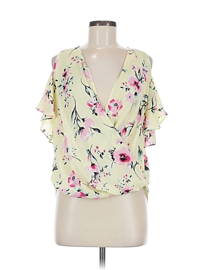 Pre-owned Fortune + Ivy Short Sleeve Blouse In Green