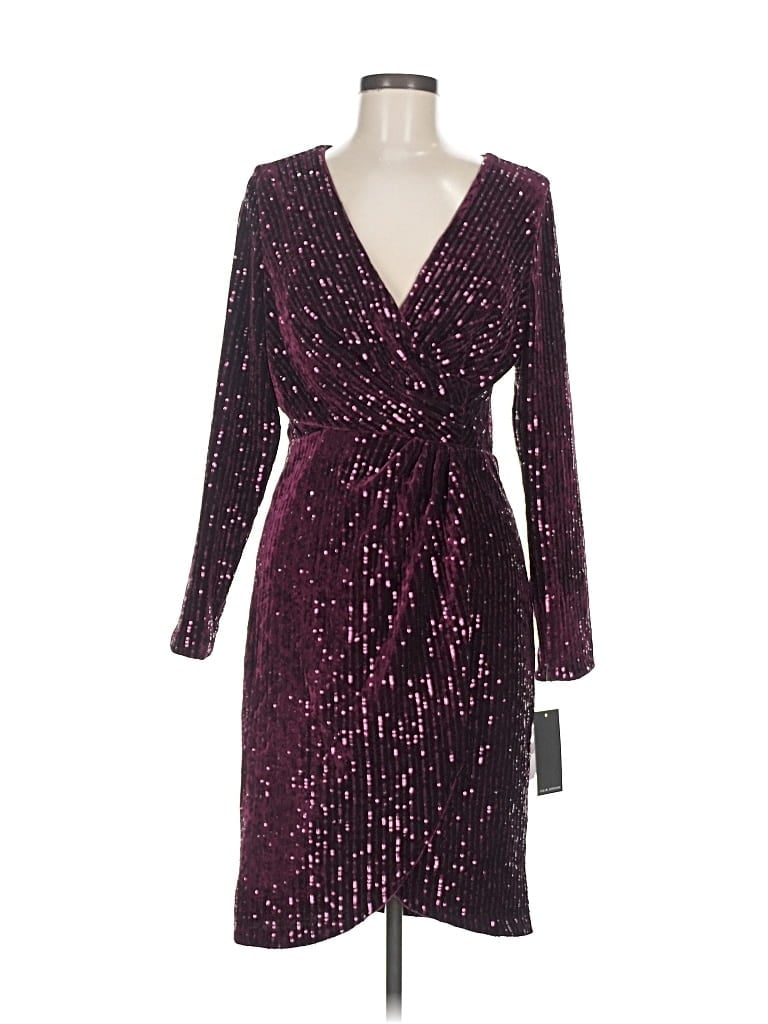Pre-owned Julia Jordan Cocktail Dress In Burgundy