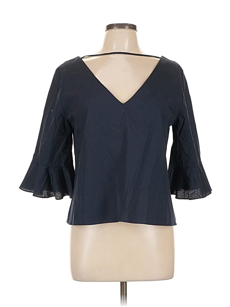 Pre-owned Amanda Uprichard 3/4 Sleeve Blouse In Blue