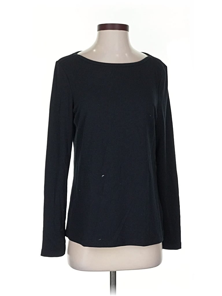 Pre-owned Banana Republic Long Sleeve T-shirt In Black