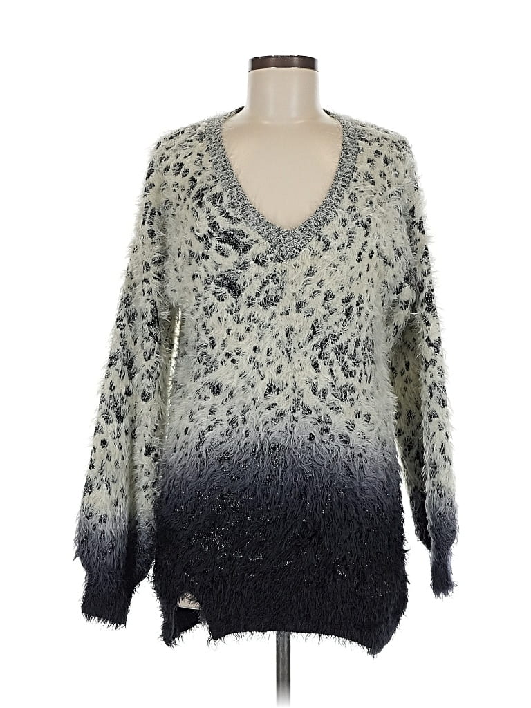 Pre-owned Love Token Pullover Sweater In Gray