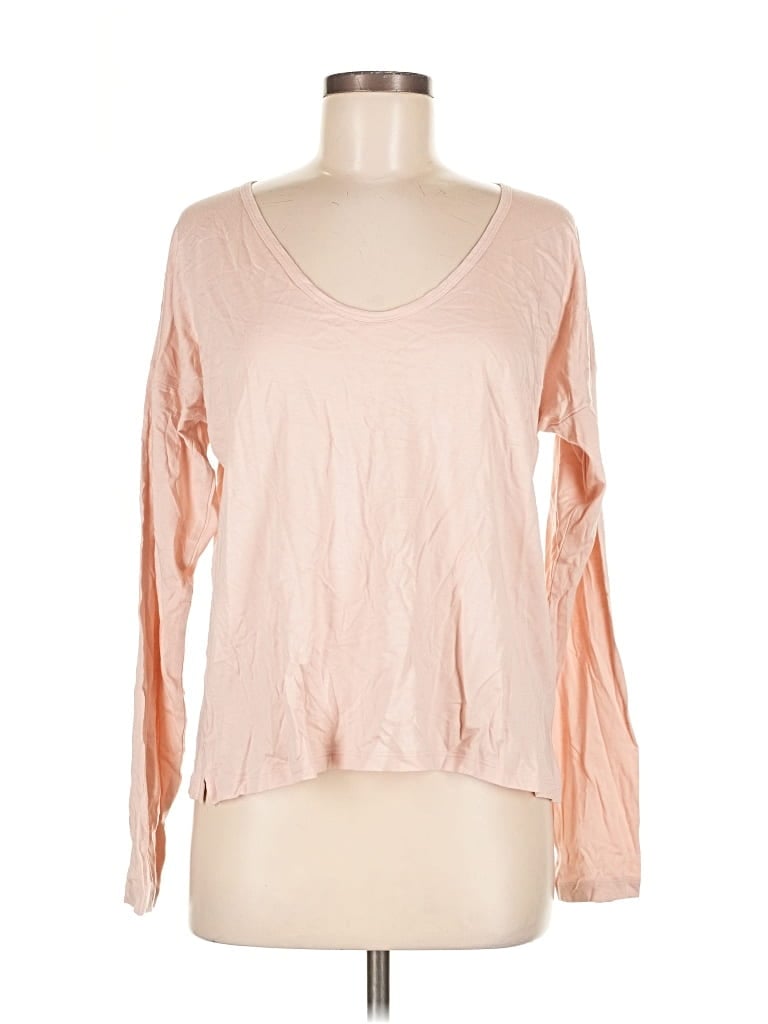 Pre-owned Girlfriend Collective Long Sleeve T-shirt In Pink