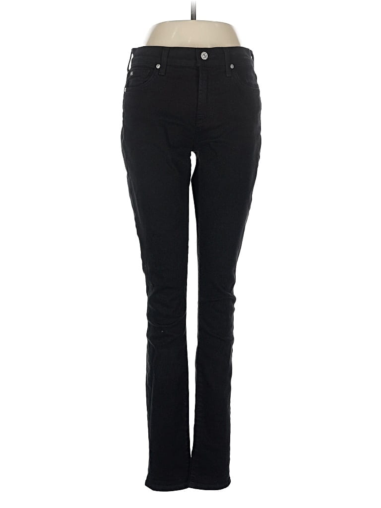 Pre-owned 7 For All Mankind Jeggings In Black