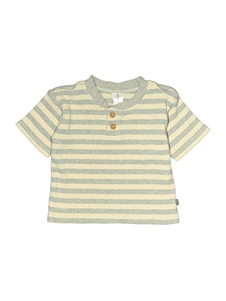 Pre-owned Modern Moments Kids' Short Sleeve Henley Shirt In Gold