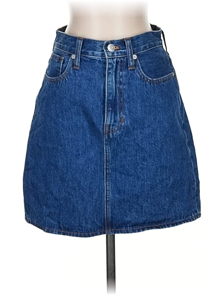 Pre-owned Madewell Denim Skirt In Blue