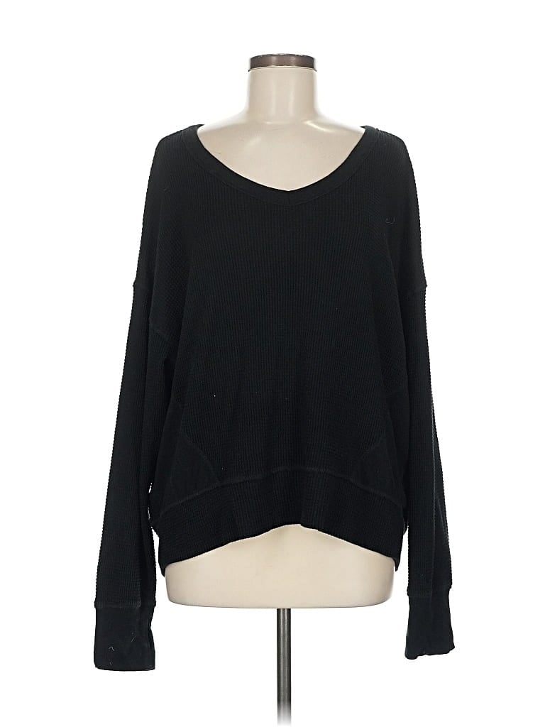 Pre-owned Offline By Aerie Pullover Sweater In Black