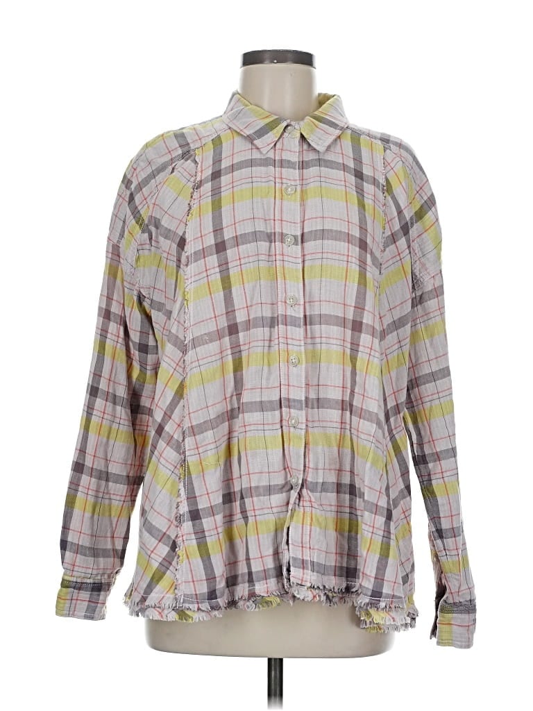 Pre-owned We The Free Long Sleeve Button Down Shirt In Gray