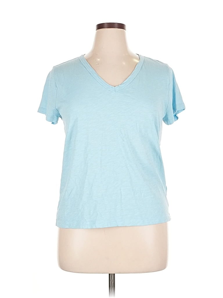 Pre-owned J.crew Factory Store Short Sleeve T-shirt In Blue