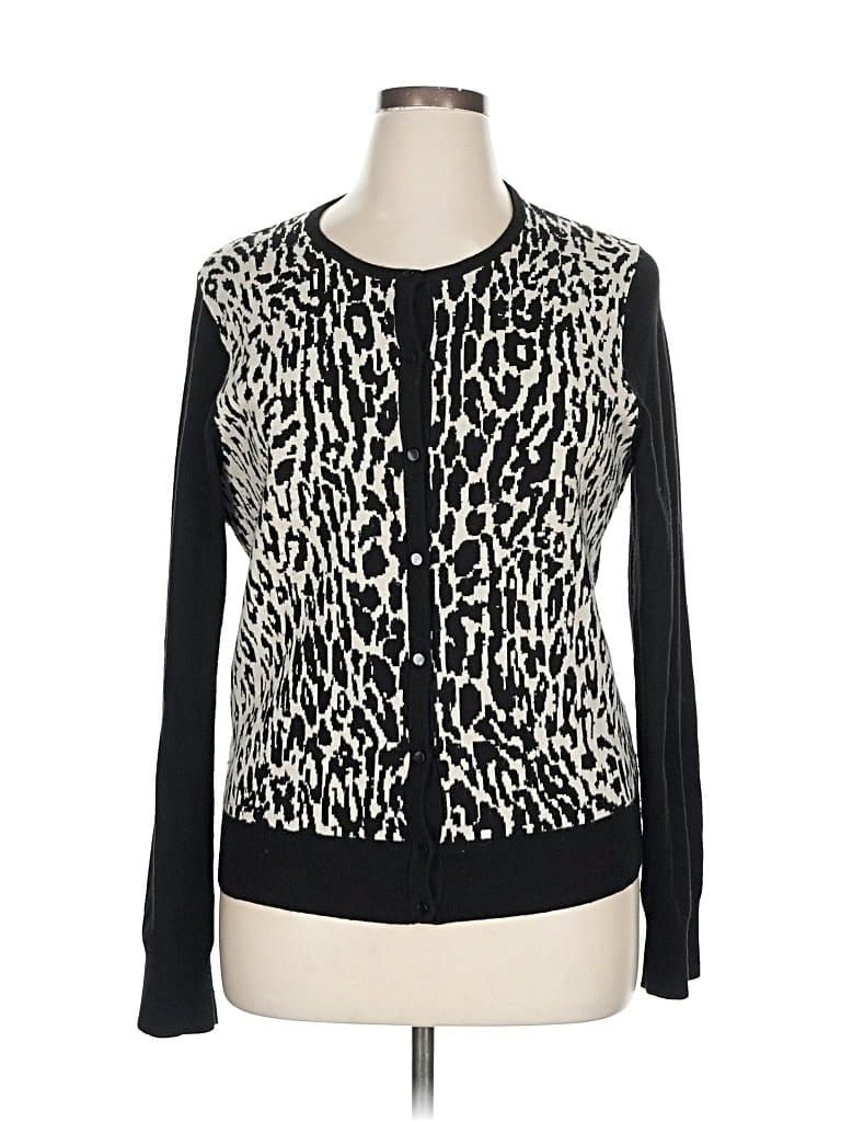 Pre-owned Ann Taylor Cardigan Sweater In Black