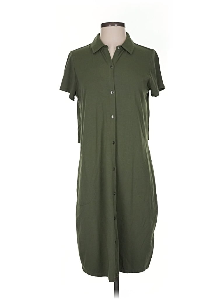 Pre-owned Jjill Casual Dress In Green