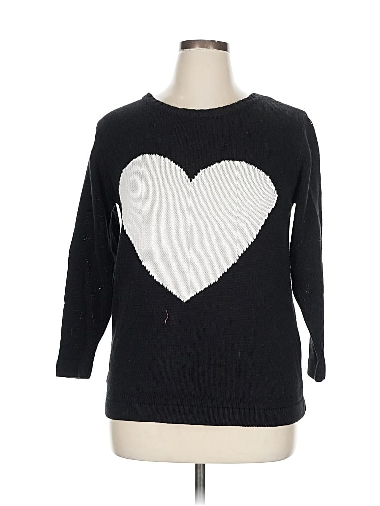 Pre-owned Forever 21 Plus Pullover Sweater In Black