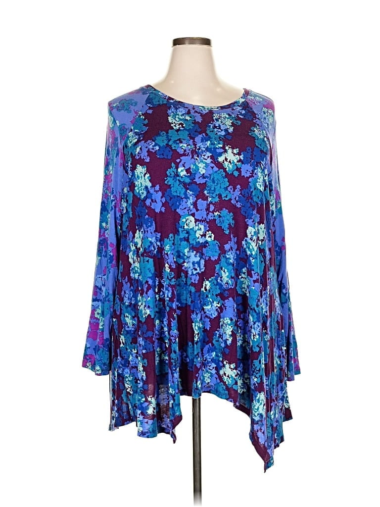 Pre-owned Logo By Lori Goldstein Long Sleeve T-shirt In Purple