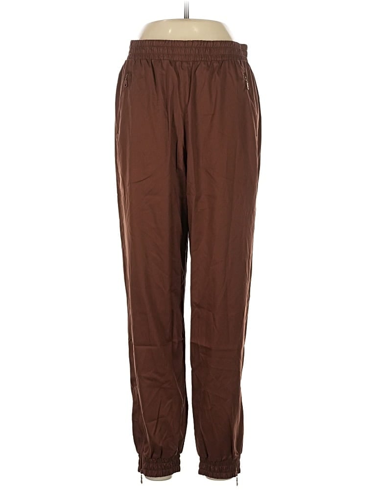 Pre-owned Girlfriend Collective Track Pants In Brown
