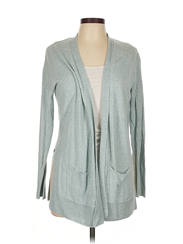 Pre-owned Sigrid Olsen Cardigan Sweater In Gray