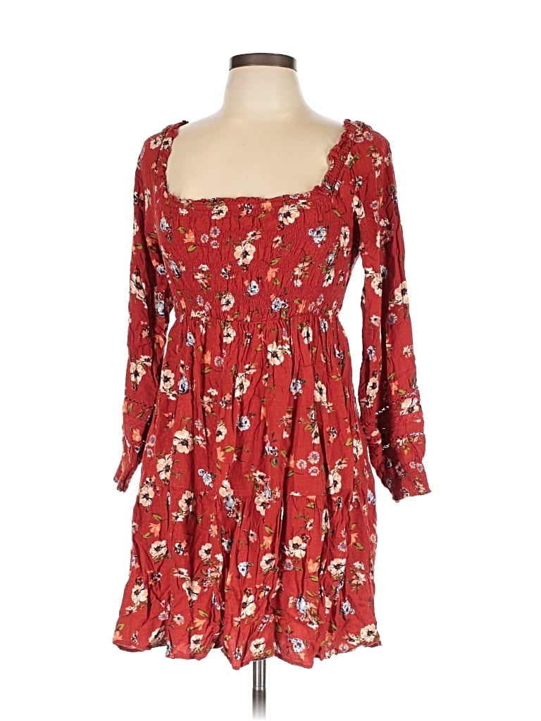 Pre-owned Oak And Trellis Casual Dress In Red
