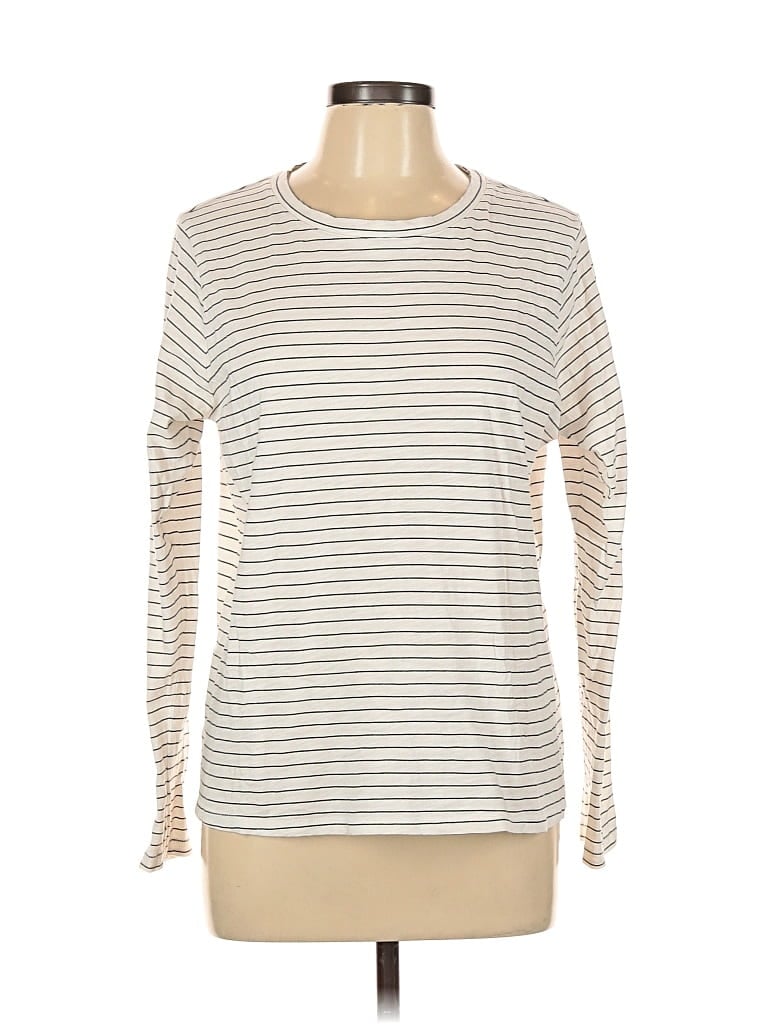 Pre-owned Sonoma Goods For Life Long Sleeve T-shirt In White