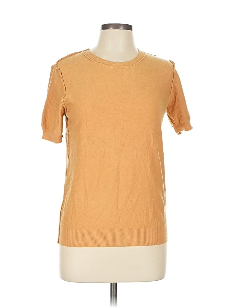 Pre-owned Unbranded Short Sleeve T-shirt In Gold