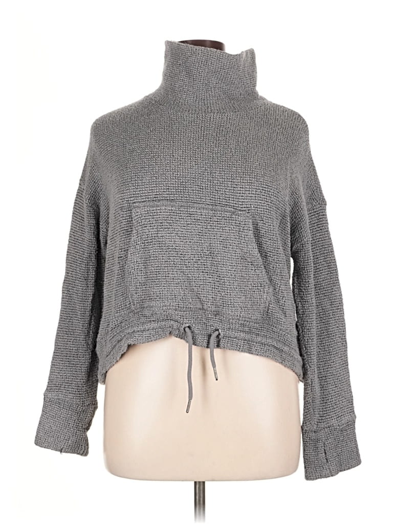 Pre-owned Sweaty Betty Turtleneck Sweater In Gray