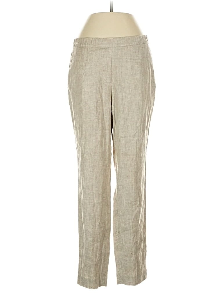 Pre-owned Theory Linen Pants In Brown
