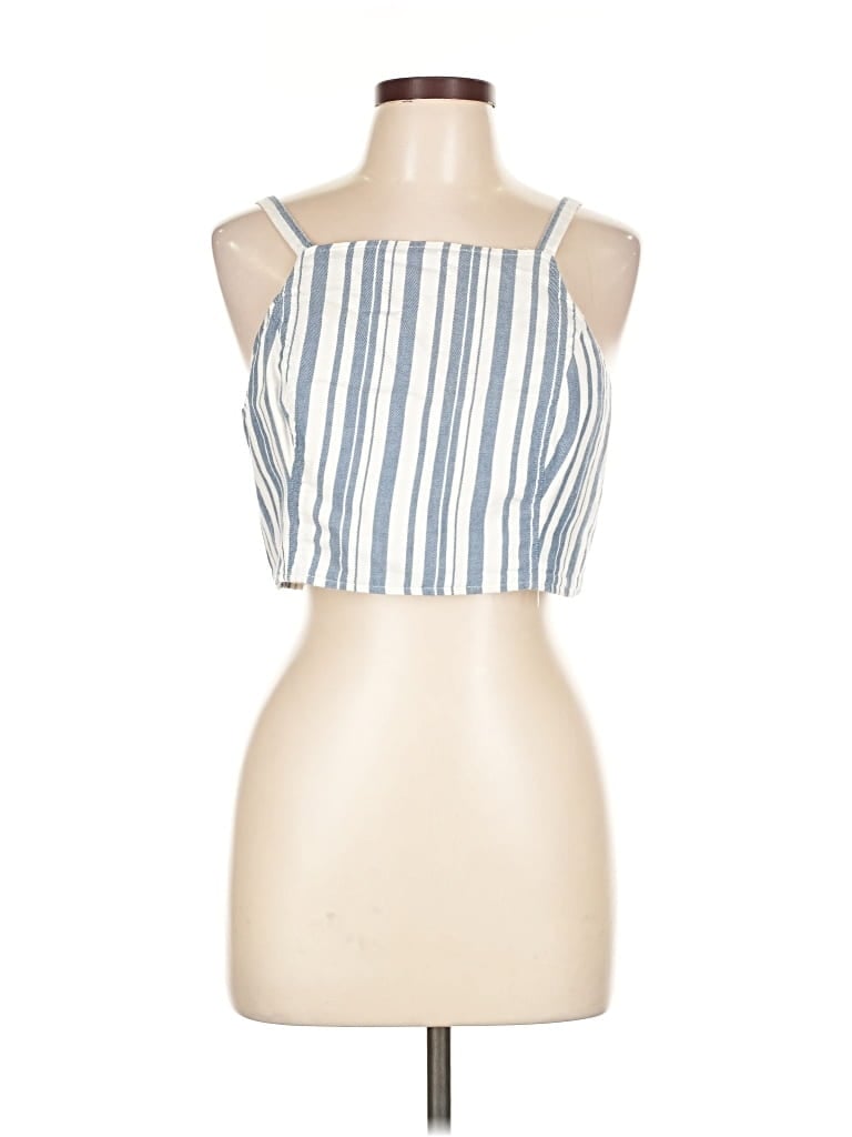 Pre-owned American Eagle Outfitters Sleeveless Blouse In Blue