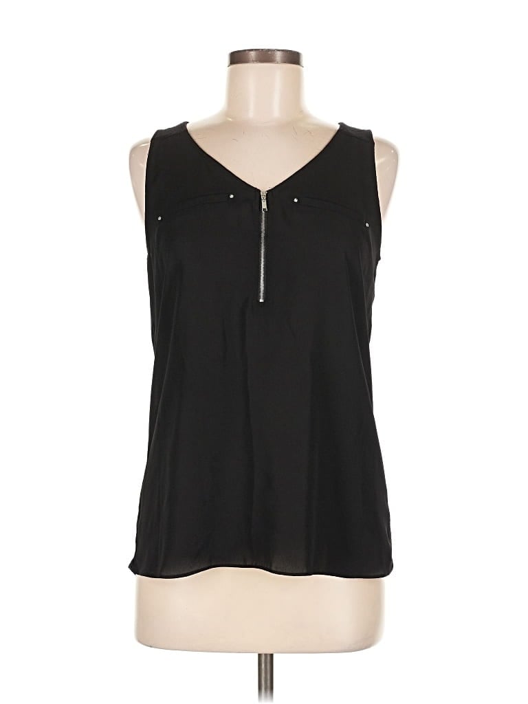 Pre-owned Fortune + Ivy Sleeveless Blouse In Black