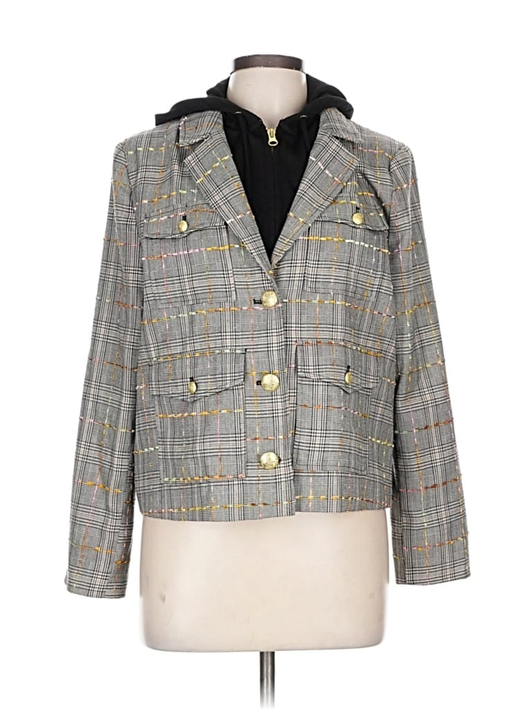 Pre-owned By Anthropologie Coat In Gray