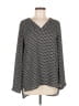 Pleione 100% Polyester Black Long Sleeve Blouse Size M - photo 1