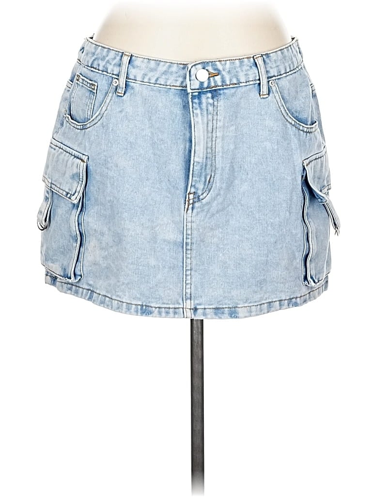 Pre-owned Harper & Ivy Denim Skirt In Blue